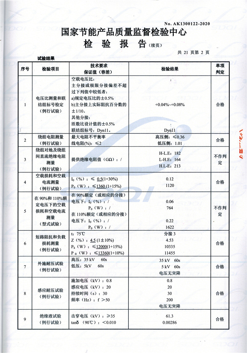 高低压试验报告-S11-1250福清福清福清油浸式变压器-2.jpg